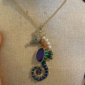 Colorful Seahorse Pendant Necklace